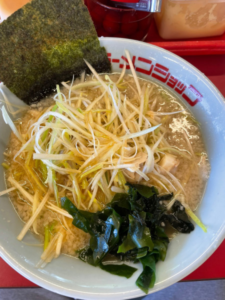 「ネギラーメン（こってり）」@新ラーメンショップ 狭山本部の写真