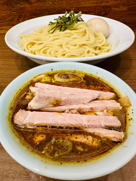 「【限定】丸長チャーシューカレーつけそば(大)【1200円】」@中華そば ふうみどうの写真