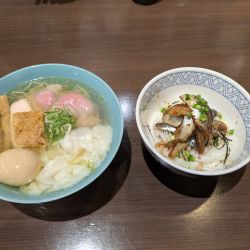 特製名古屋コーチンの極上炙り肉中華そば塩わんたんといわし丼
