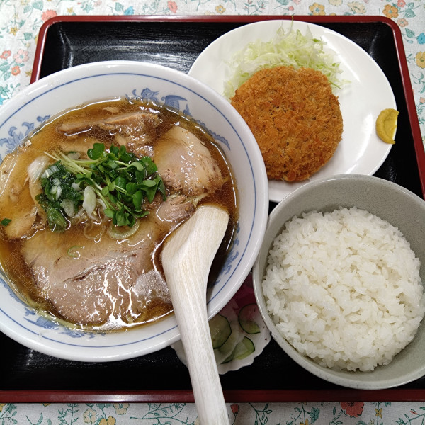 「ちゃあしゅうめん700円、ライスセット250円」@よか楼 本店の写真