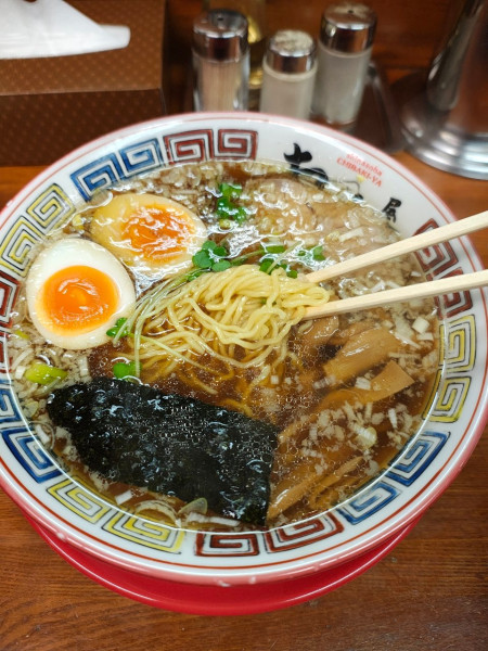 「煮玉子そば 1050円」@ちばき屋 葛西店の写真