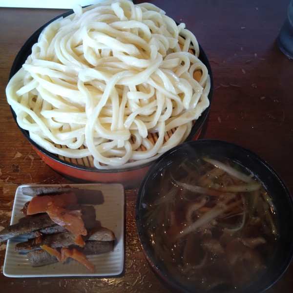 「肉ネギ大盛860円、半きんぴら140円」@元祖田舎っぺうどん 本店の写真