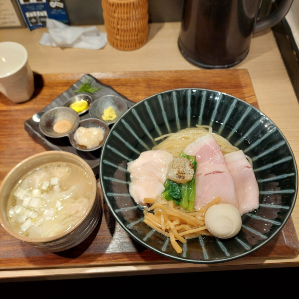 「特製帆立の昆布水つけ麺 塩 大盛＋和え麺」@Tokyo Style Noodle ほたて日和の写真