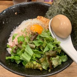 まぜそば　鶏塩