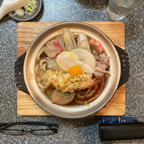 「なべ焼きうどん」@新川 長寿庵の写真