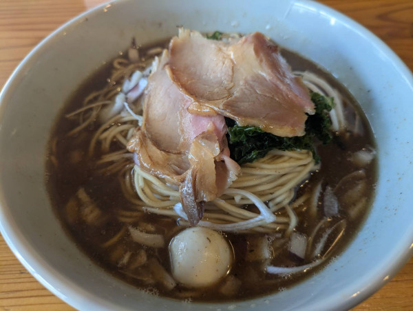 「さんま煮干し豚骨らーめん(1200円)」@魚焚の写真