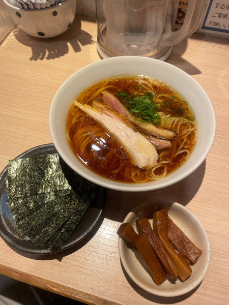 「地鶏そば＋海苔」@麺屋 一燈の写真