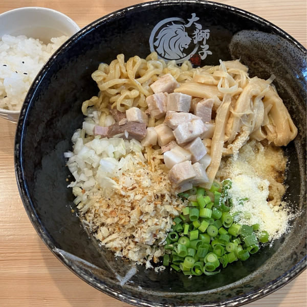 「海老纏そば(小ライス付き)1050円」@麺屋 大獅子の写真