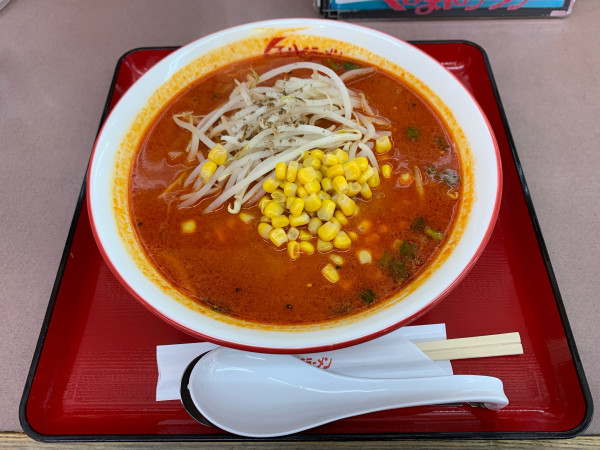「鬼辛味噌＋コーン 1,020」@くるまやラーメン 宇都宮今泉店の写真