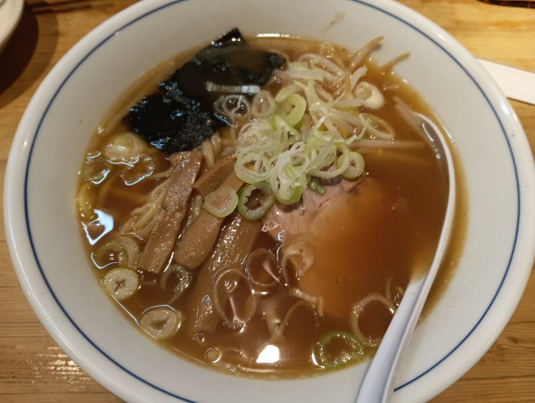 「ラーメン+半菜肉丼」@萬龍軒の写真