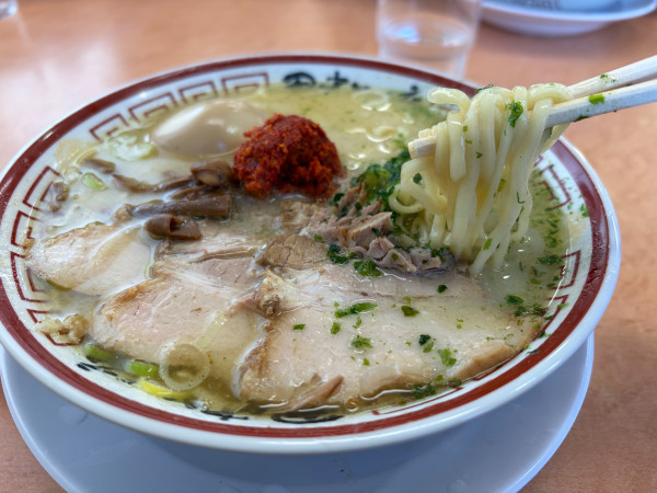 「山形辛みそ980円 味付玉子150円」@田中そば店 カインズ市原店の写真