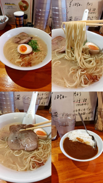 「限定『鶏白湯ラーメン+半カレー(￥1050+350)』」@ラーメンhanabiの写真