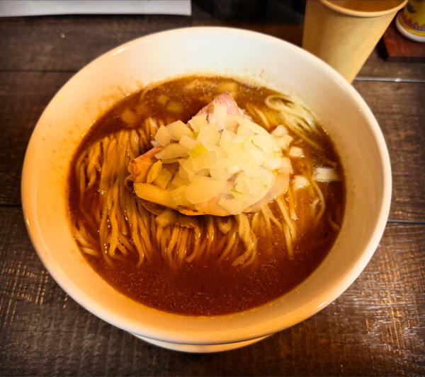 「限定　濃厚追い鮪蕎麦」@ラーメン カラテキッドの写真