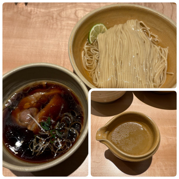 「醤油つけ麺1200円 割りスープ50円」@迂直の写真