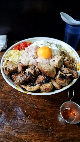 「【限定】インド汁なし 大盛り 豚増し お任せ仕様」@自家製麺 まさき（非乳化） 2号店の写真