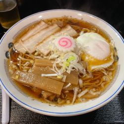 キリンハートランド２本＋チャーシュー皿→ ラーメン 半熟玉子