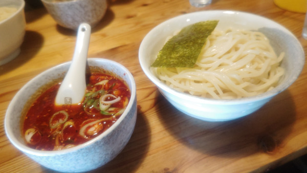 「辛花山椒つけそば１０００円（大盛）」@つけそば丸永 飯能店の写真