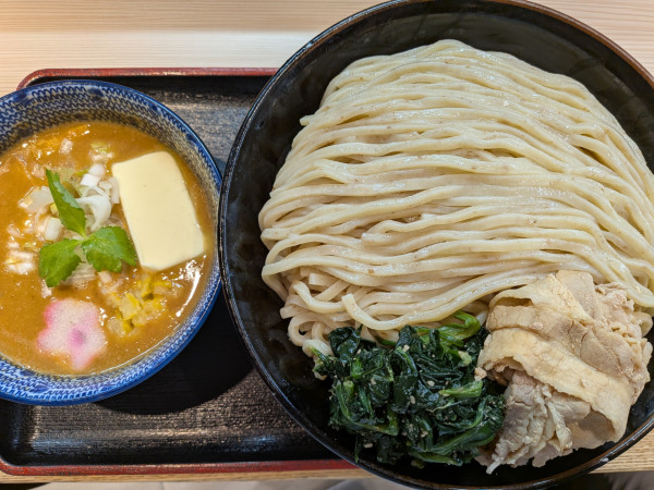 「【限定】柚子味噌つけ麺(横綱)1550円+バター150円」@らー麺土俵 鶴嶺峰の写真