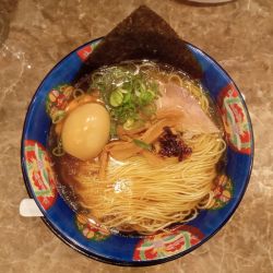 味玉しおそば＋餃子
