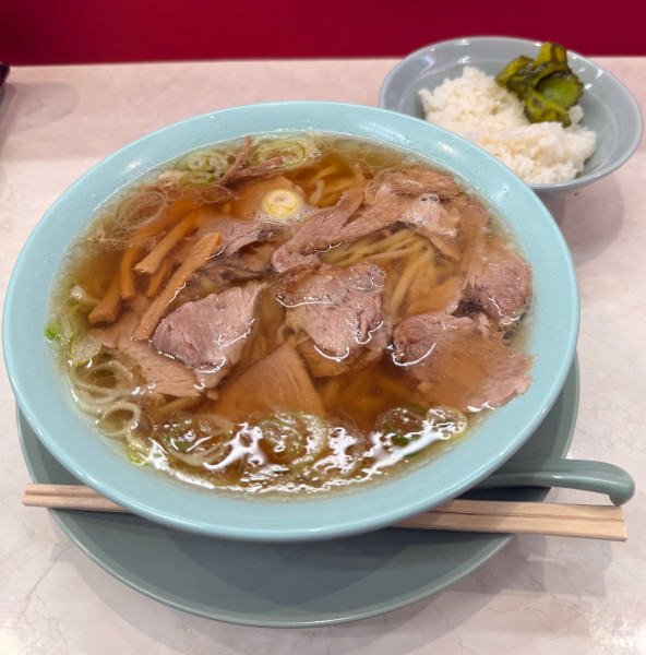 「中華そば（￥790）＋無料ライス」@なぎちゃんラーメン  浅草橋駅前店の写真