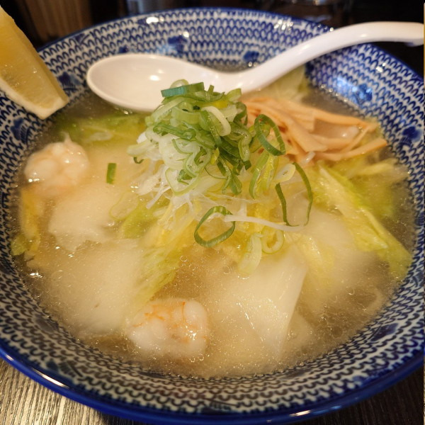 「昆布出汁海老白菜あんかけ（塩）」@麺家 漣華の写真