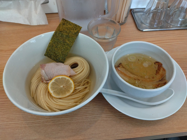 「昆布水つけ麺(肉あり200g)塩¥1250-」@ASHITAMO RAMENの写真