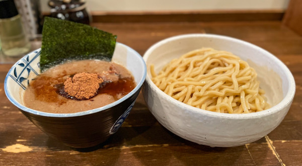 「つけめん（中盛・太麺）＋ニンニク＋揚げニンニク（2個）」@麺処 井の庄の写真