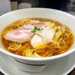 醤油そば（メンマ品切→鶏）＋チャーシュー丼