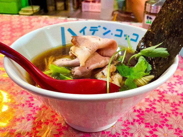 「凛々しいサザエの煮干中華ソバ(限定)+替玉」@らーめん凛々の写真