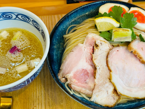 「特製昆布水つけ麺 塩 1,450円 大盛 150円」@JAPANESE RAMEN マンちゃん 住吉店の写真