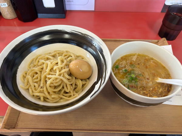 「醤油つけ麺・味玉」@麺魂 輝時の写真