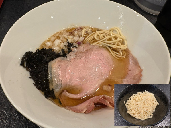 「淡麗MIX1100円、かえ玉150円」@にぼしら〜めん ニボ太郎の写真