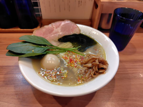 「蛤出汁のしそ塩そば味玉¥1250」@拉麺 はま家の写真