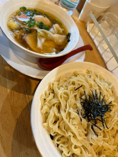 「特製塩つけ麺（太麺）麺大盛」@らーめん天神下 大喜の写真