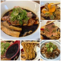 【期間限定】ブラック肉玉らぁめん1200円魯肉飯セット300