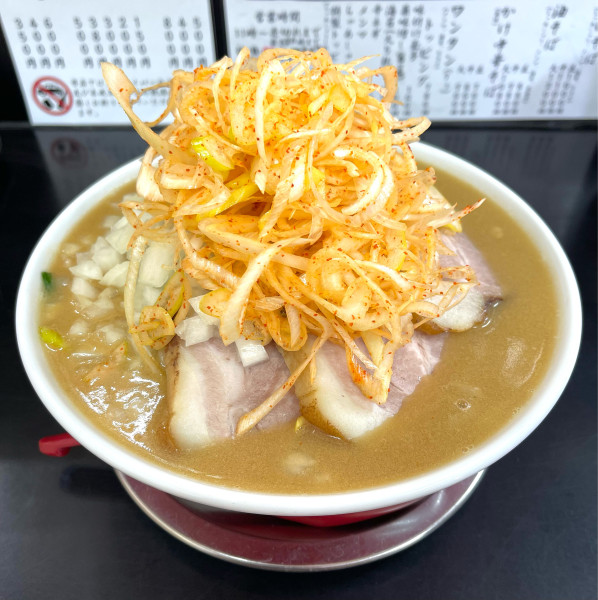 「味噌らぁめん(大)、チャーシュー、辛ネギ」@中華そば 亀喜屋の写真