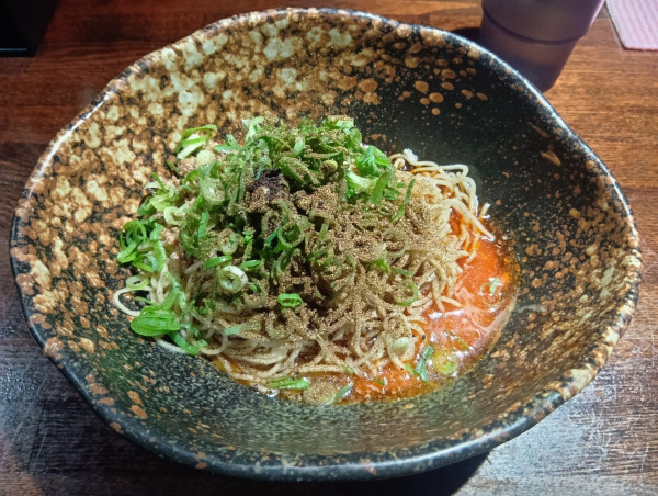 「汁なし担担麺大　３辛　半ライス」@汁なし担担麺専門 キング軒 初台店の写真