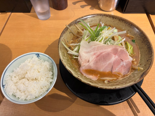 「味噌ラーメン　ライス」@純米味噌らーめん なかむらの写真