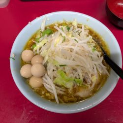 麺少なめ、にんにく、ピリ辛カレー