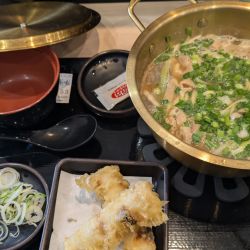 もつ煮ら～めん、太刀魚のちくわ天（クーポン）