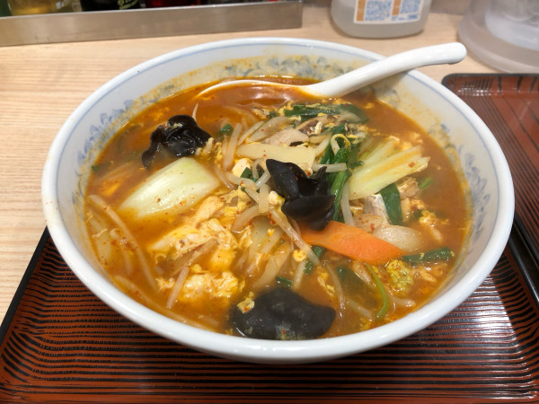 「旨辛菜麺」@ぎょうざの満洲 東長崎南口店の写真