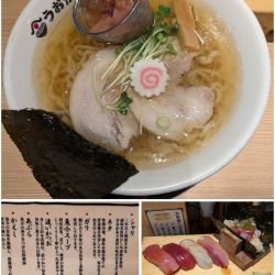 貝だしプレミアム(並盛)＋赤酢にぎり鮨5貫