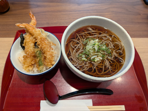 「天丼セット（1,150円）」@そばじ アトレ川崎店の写真