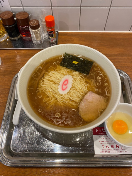 「中華麺＋生玉子」@昭島 大勝軒の写真
