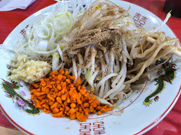 「まぜそばミニ豚なし(200→150g)(870)」@ラーメン鷹の目 明大前店の写真