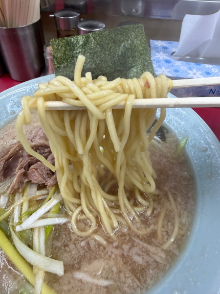 「ネギラーメン740円＋中盛り110円＋太麺0円」@ラーメンショップ 牛久結束店の写真