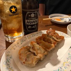 手作りギョーザ 420円+豚焼飯(スープ付き)420円 他