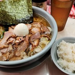 上中華そば 大盛りと🍚