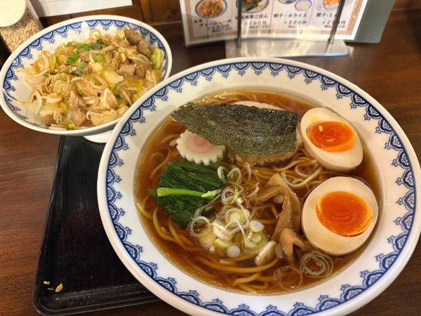 「味玉中華そば770円、ネギチャーシュー丼319円」@麺屋 ゆうきの写真