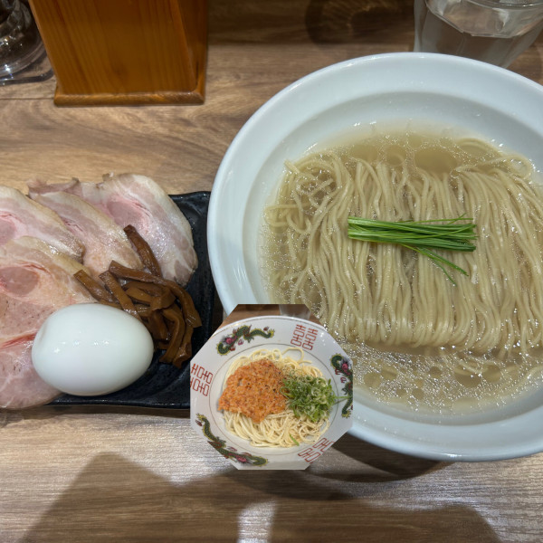 「「限定」三重県揖斐川産しじみ中華そば+和え玉」@麺庵 利休の写真